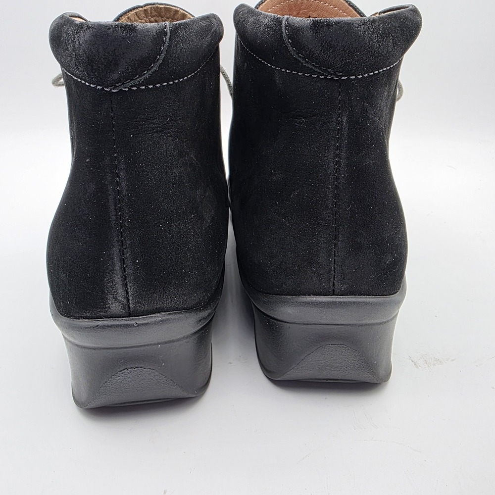 Finn Comfort Boots Mostar Womens 6.5 Black Nubuck Leather‎ Ankle Comfort Lace Up - Picture 6 of 11